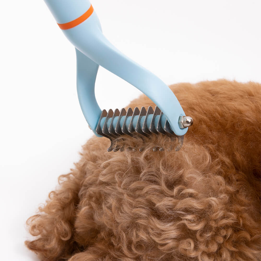 Pet Safe Dematting Comb Rake - Double Sided Blades - FUNNYFUZZY