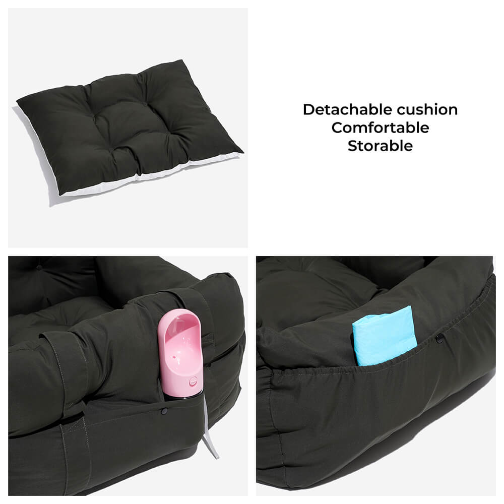 Portable Leisure Outing Pet Bolster Large Dog Car Seat Bed - FUNNYFUZZY