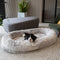 Luxury Super Large Sleep Deeper Oval Bed Human Dog Bed - FUNNYFUZZY