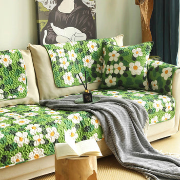 Super Soft Floral Anti-scratch Furniture Protector Couch Cover - FUNNYFUZZY