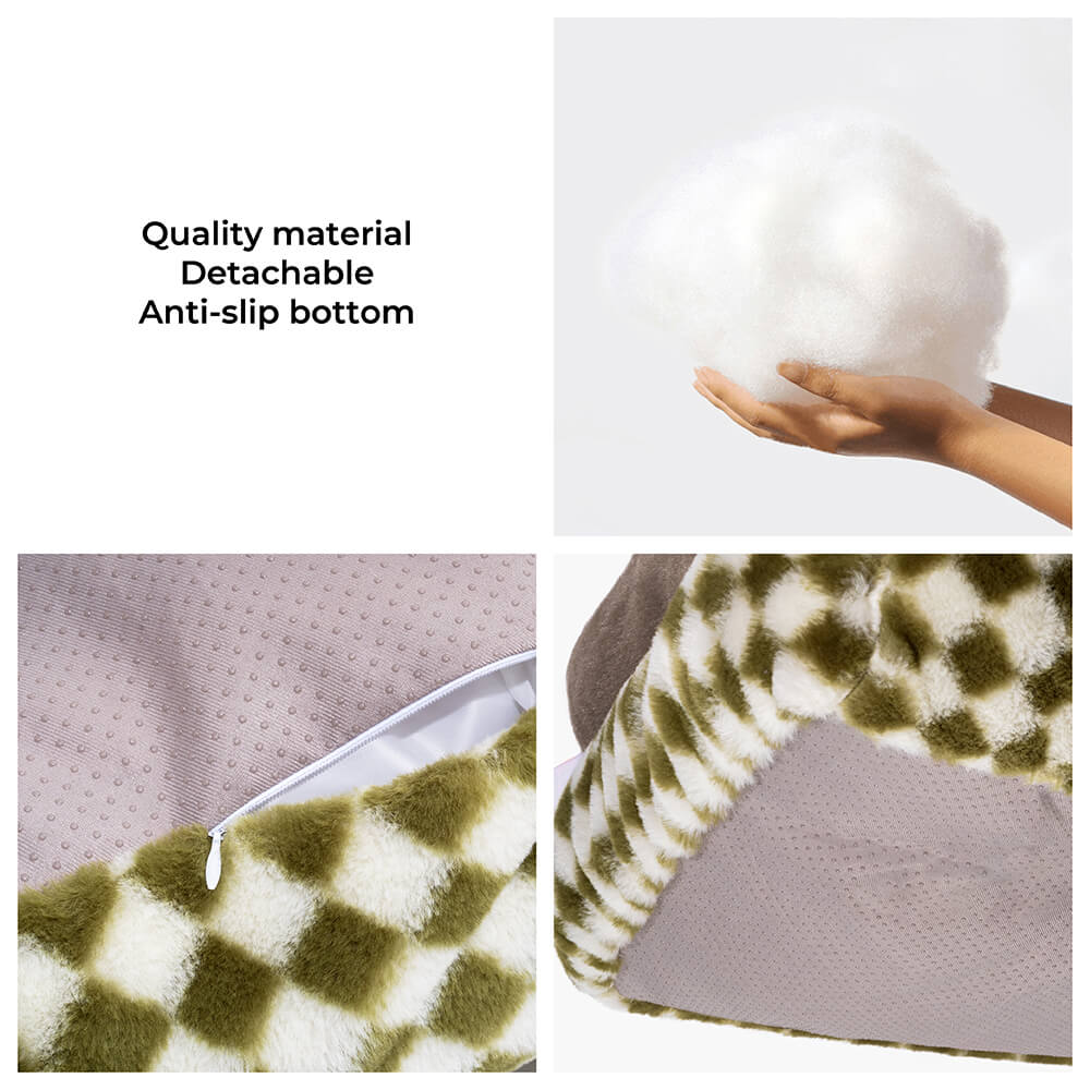 Vintage Leisure Diamond Dog & Cat Sofa Bed - FUNNYFUZZY