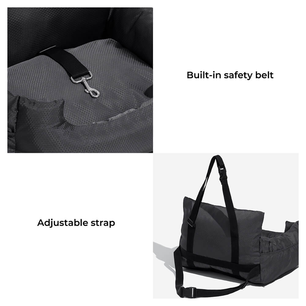 Waterproof Travel Bolster Dog Car Seat Bed - FUNNYFUZZY