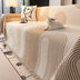 Geometric Striped Chenille Durable Sofa Protection Couch Cover