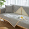 Hand-woven Cotton Linen Non-slip Couch Cover for All Seasons