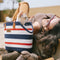 Handmade Lightweight Cotton Woven Beach Bag Pet Carrier- Summer Vacation