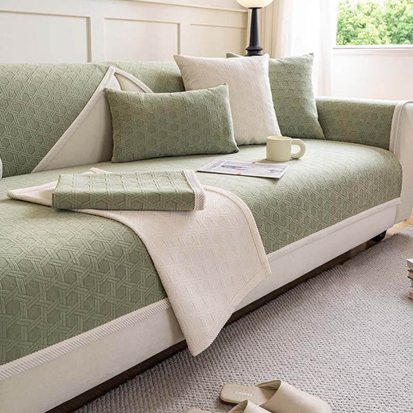 Jacquard Chenille Fabric Water-resistant & Oil-proof Couch Cover