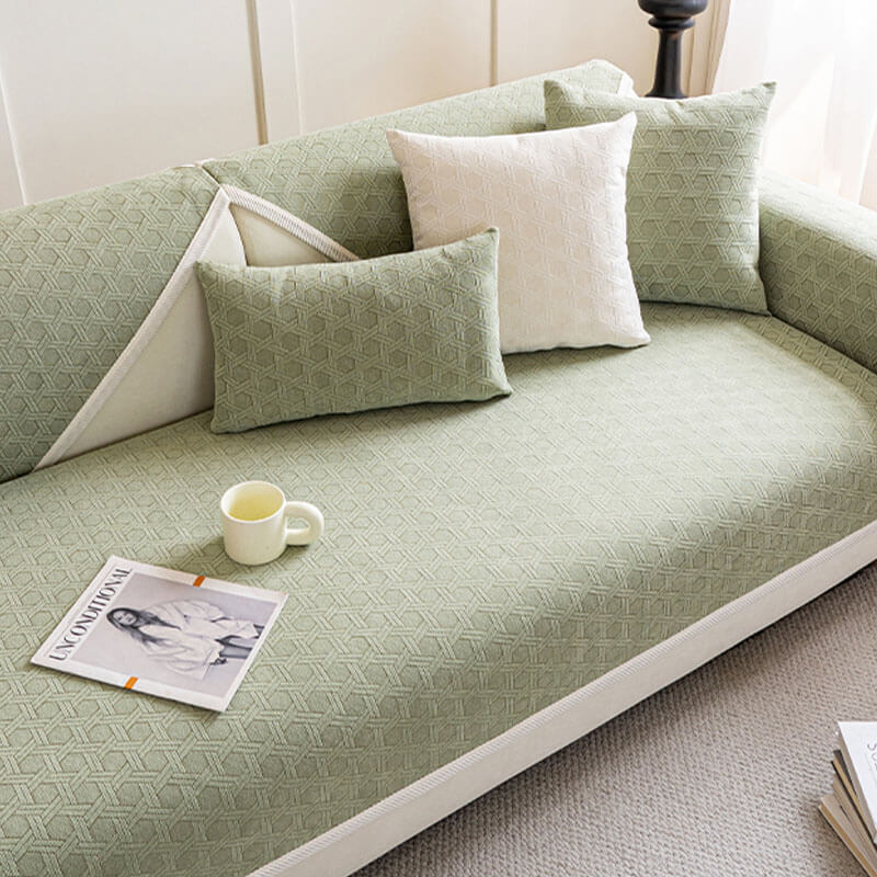 Jacquard Chenille Fabric Water-resistant & Oil-proof Couch Cover