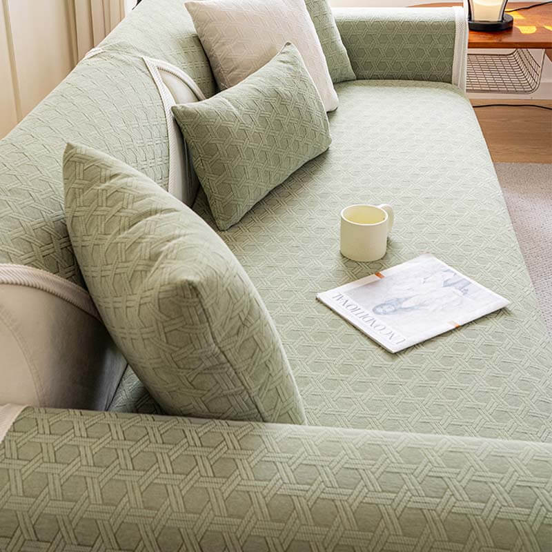 Jacquard Chenille Fabric Water-resistant & Oil-proof Couch Cover