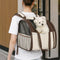 Large Capacity Breathable Foldable Dog Cat Backpack Carrier for Travel Safety and Vet