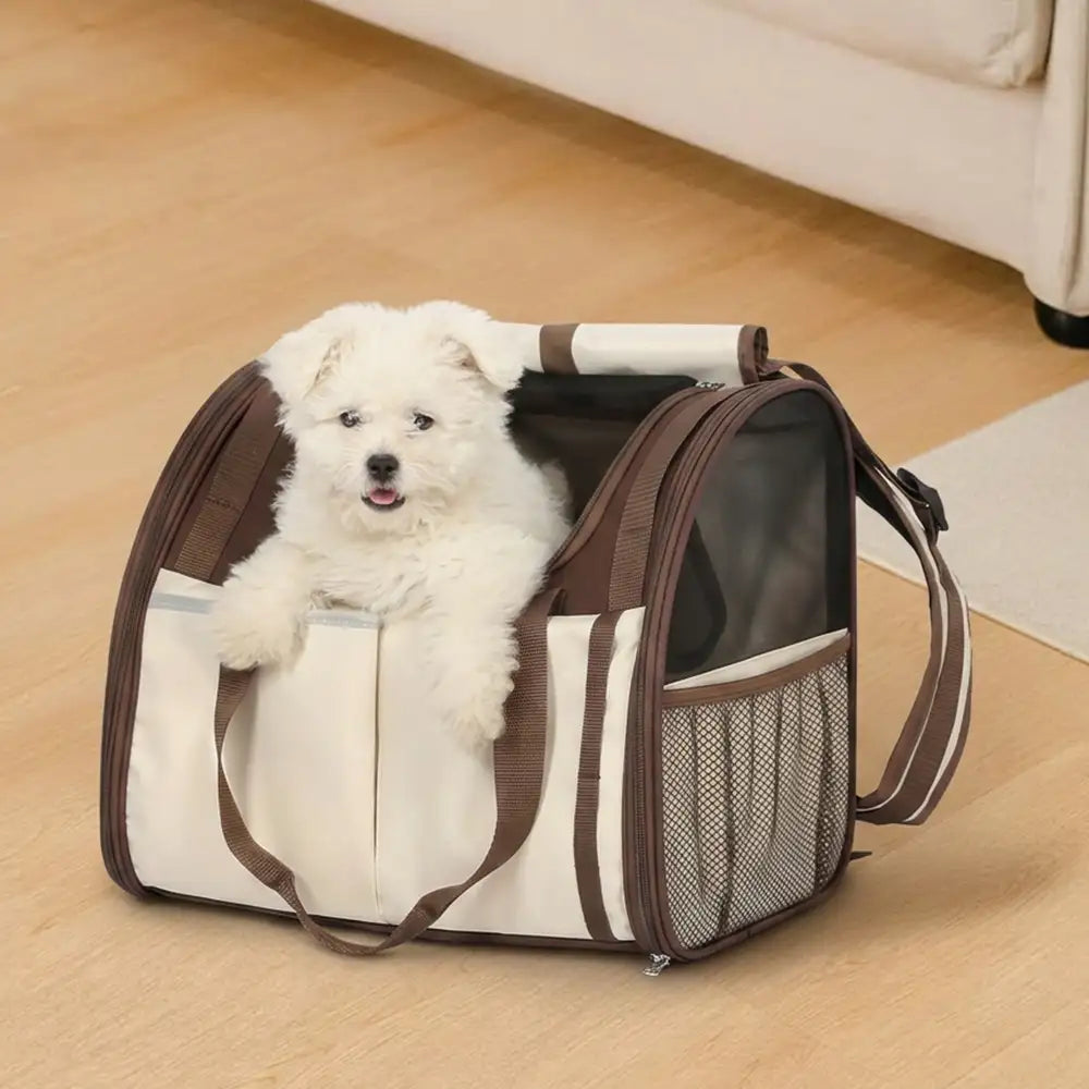 Large Capacity Breathable Foldable Dog Cat Backpack Carrier for Travel Safety and Vet
