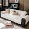 Modern Asymmetrical Stripes Soft Plush Non-Slip Couch Cover