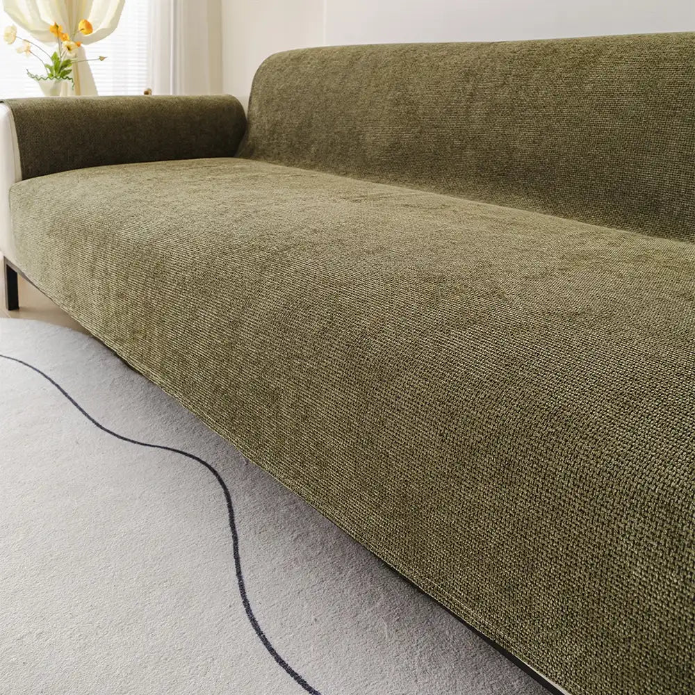 One-Piece Chenille Scratch-Resistant Durable Water-Repellent Non-Slip Outdoor Couch Cover