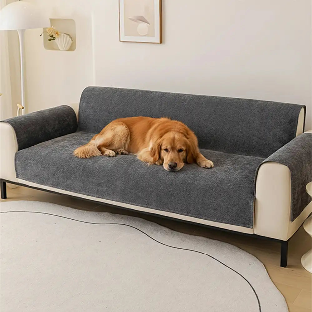 One-Piece Chenille Scratch-Resistant Durable Water-Repellent Non-Slip Outdoor Couch Cover