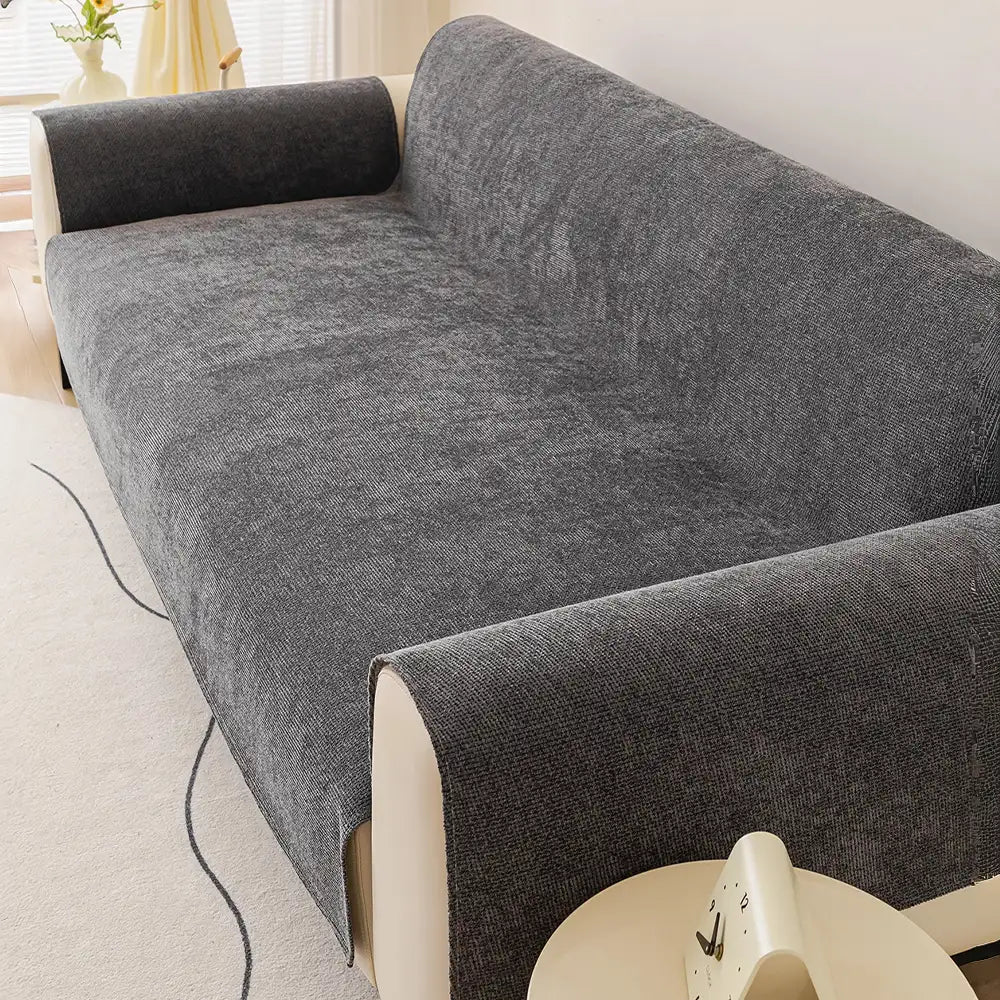 One-Piece Chenille Scratch-Resistant Durable Water-Repellent Non-Slip Outdoor Couch Cover