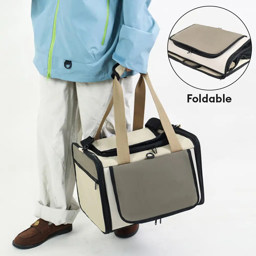 Outdoor Portable Breathable Large-Capacity Expandable Cat Airline Approved Carrier Bag