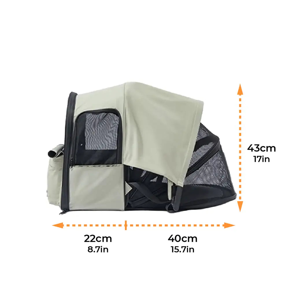 Outdoor Travel Expandable Breathable Cat Carrier Backpack with Sunshade