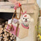 Portable Faux Woven Water-Repellent Pet Carrier Bag with Poop Bag Dispenser