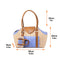 Portable Faux Woven Water-Repellent Pet Carrier Bag with Poop Bag Dispenser