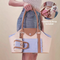 Portable Faux Woven Water-Repellent Pet Carrier Bag with Poop Bag Dispenser