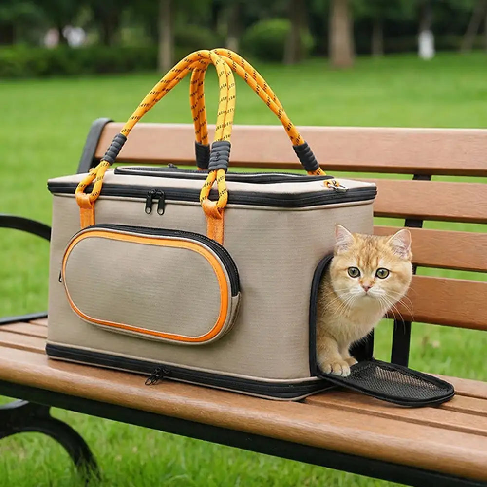 Portable Travel Breathable Cat Carrier Bag for Travel and Airline