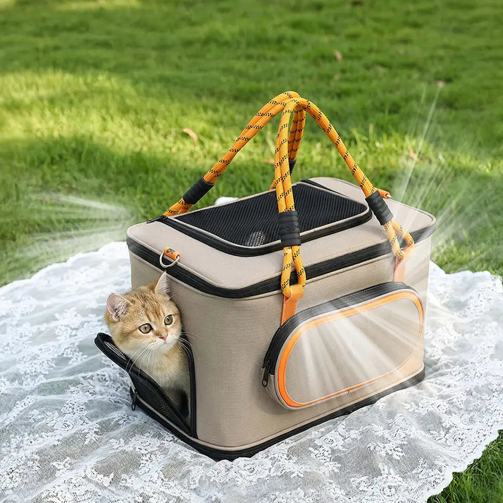Portable Travel Breathable Cat Carrier Bag for Travel and Airline