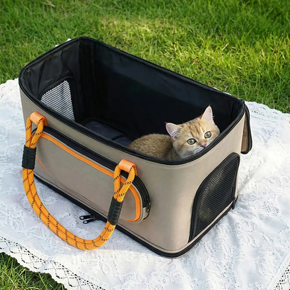 Portable Travel Breathable Cat Carrier Bag for Travel and Airline