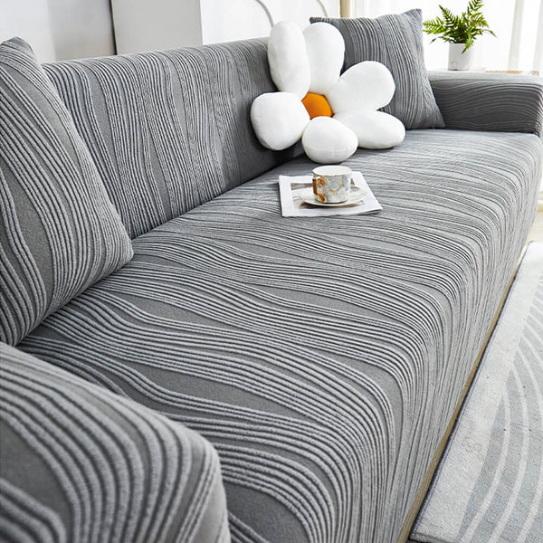 Jacquard Stretch Full-Cover Anti-scratch Outdoor Couch Cover