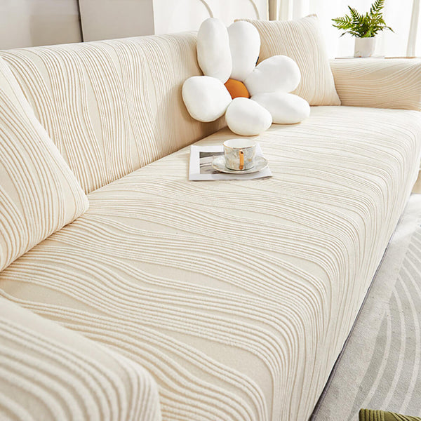 Jacquard Stretch Full-Cover Anti-scratch Outdoor Couch Cover