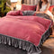 Luxury Extra Thick Warm Solid Color Milk Fleece Bed Sheet Set