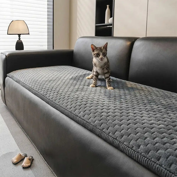 Soft Plush Scratch-Resistant Pet Mat Non-Slip Couch Cover
