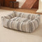Striped Chenille Scratch-Resistant Breathable Neck Support Dog Square Bed