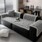 Thickened Short Plush Leaf Pattern Scratch Resistant Non-Slip Couch Cover