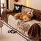 Vintage Botanical Jacquard Chenille Sofa Scratch-Resistant Couch Cover