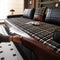 Vintage Chenille Sofa Protector with Faux Leather Panels Non-Slip Couch Cover