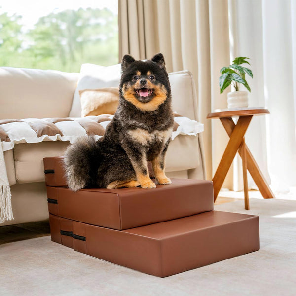 Waterproof Washable PU Leather Modular Multi-Level Pet Stairs