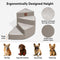 Luxe Water-repellent Faux Leather Removable Spiral Pet Stairs - StepEase