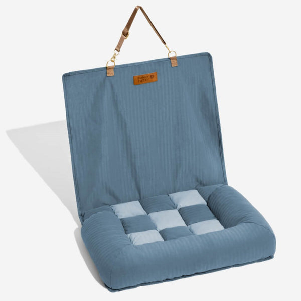 Travel Bolster Safety Back Single Seat Large Dog Car Seat Bed – Chessboard Lounge