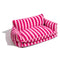 Trendy Striped Faux Lambswool Double Layer Dog & Cat Sofa Bed - Outdoor