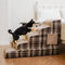 Plush Plaid High-Density Sponge Removable Pet Ramp Stairs - ComfyClimb