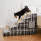 Plush Plaid High-Density Sponge Removable Pet Ramp Stairs - ComfyClimb
